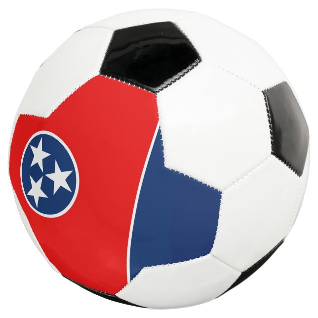 Dynamic Tennessee State Flag Graphic on a Football (Three Quarter)