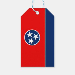 Dynamic Tennessee State Flag Graphic on a Gift Tags