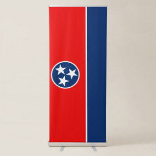 Dynamic Tennessee State Flag Graphic on a Retractable Banner