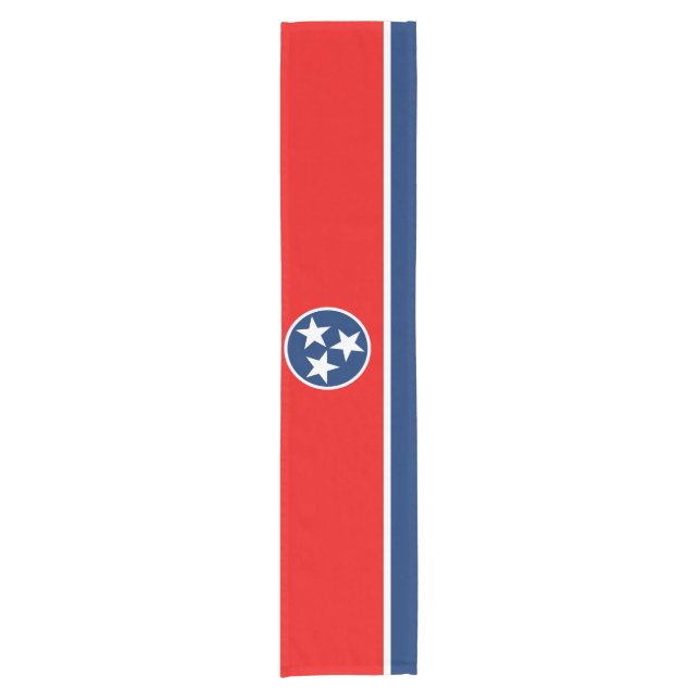 Dynamic Tennessee State Flag Graphic on a Short Table Runner (Front)