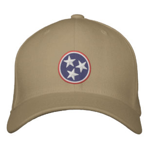 Dynamic Tennessee State Flag Graphic on Embroidered Hat