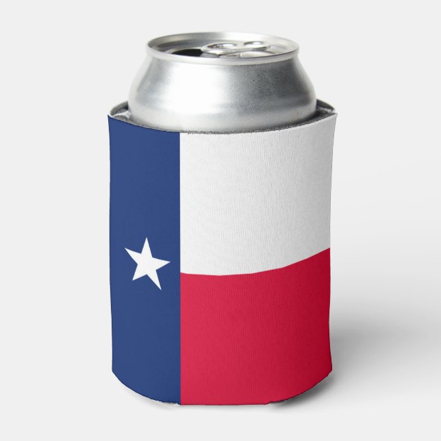 Dynamic Texas State Flag Graphic on a Can Cooler (Can Front)