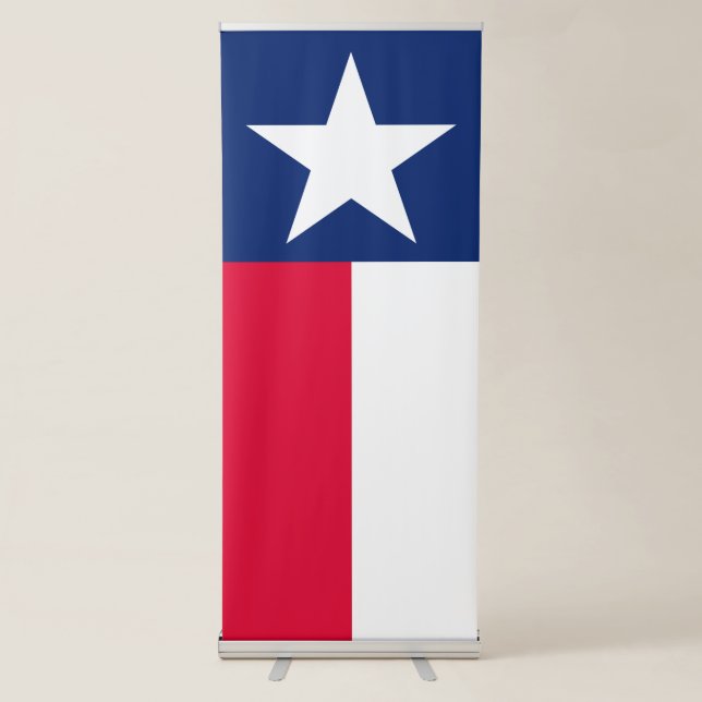 Dynamic Texas State Flag Graphic on a Retractable Banner (Front)