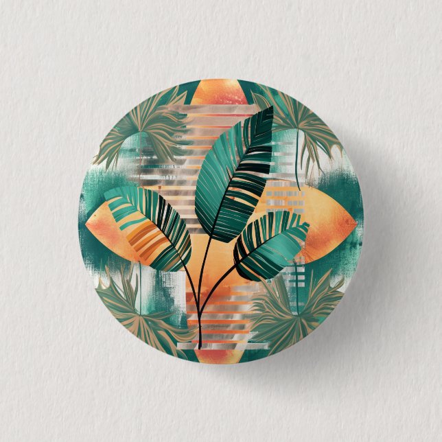 Dynamic tropical wave 3 cm round badge (Front)