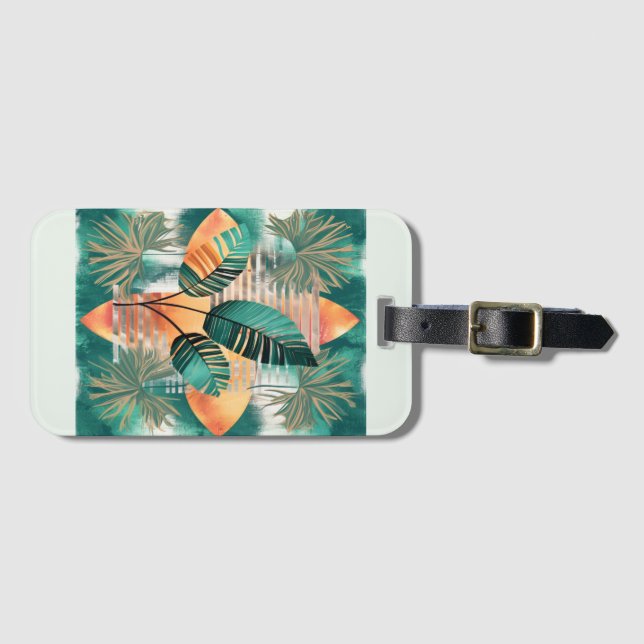 Dynamic tropical wave luggage tag (Front Horizontal)
