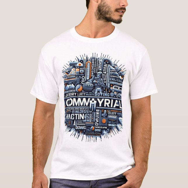 Dynamic Typography Cityscape T-Shirt (Front)