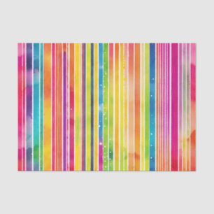 Dynamic Watercolor Stripes Tissue Paper