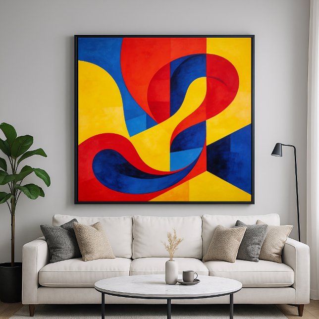Dynamism - Abstract Style Primary Colored Art Poster (Creator Uploaded)