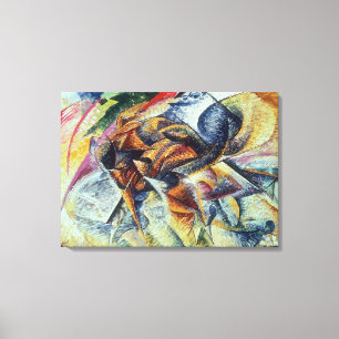 Dynamism of a Cyclist (Dinamismo di un ciclista) 1 Canvas Print