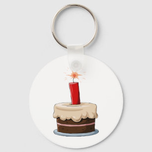 Dynamite In A Cake Keychain