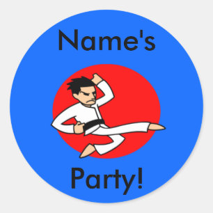 Dynamite Martial Arts Party Stickers