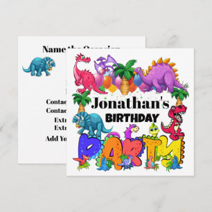 DYNAMITE-O-SAURUS DINOSAUR INVITATION