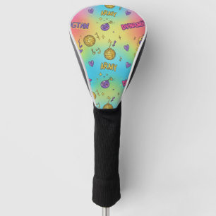 Dynamite Pop Art Rainbow Pattern Golf Head Cover