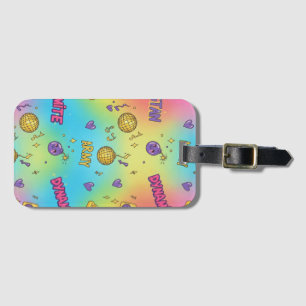 Dynamite Pop Art Rainbow Pattern Luggage Tag