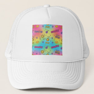Dynamite Pop Art Rainbow Pattern Trucker Hat