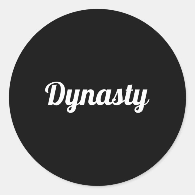 Dynasty cool sports basketball football baseball h classic round sticker (Front)