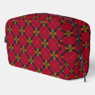 Dynasty Geometry: Red Traditional Chinese Pattern Dopp Kit