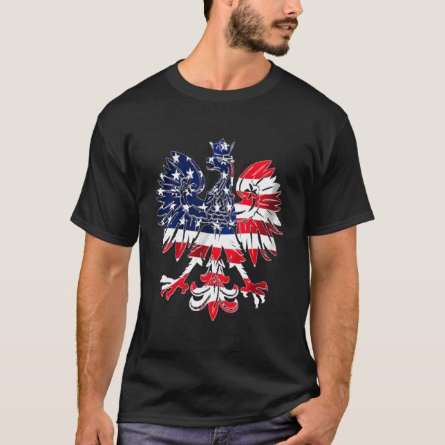 Dyngus Day Hoodie Polish Eagle American Flag Usa P T-Shirt (Front)