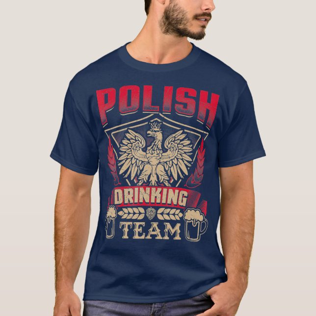 Dyngus Day Polish Beer Poland Pride Falcon Eagle T-Shirt (Front)