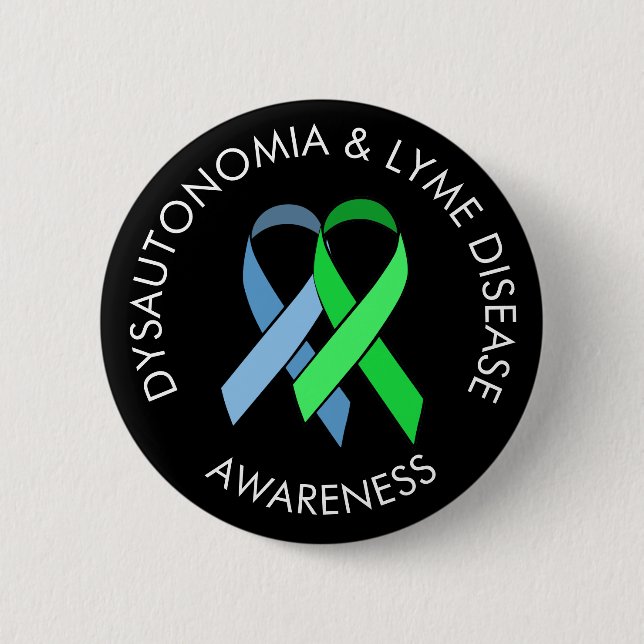 Dysautonomia and Lyme Disease Awareness Ribbon Pin (Front)