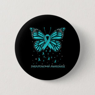 Dysautonomia Awareness Butterfly T-Shirt86  6 Cm Round Badge
