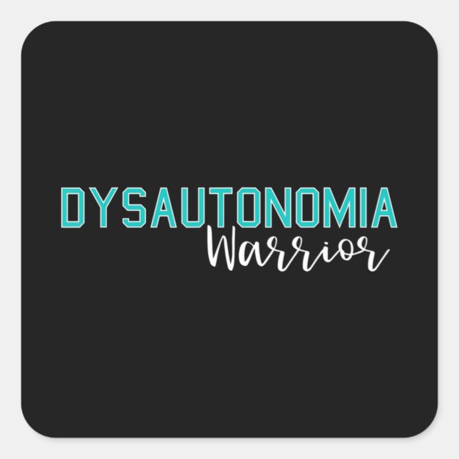 Dysautonomia Awareness Month POTS HyperPOTS NCS Wa Square Sticker (Front)