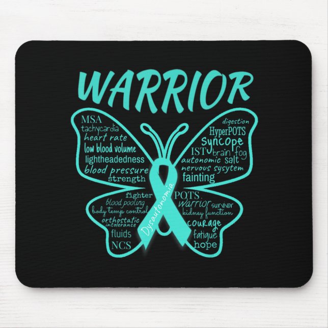 Dysautonomia Awareness POTS HyperPOTS NCS Warrior  Mouse Mat (Front)