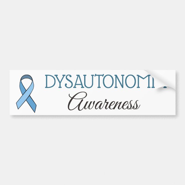 Dysautonomia Awareness Ribbon Bumper Sticker (Front)
