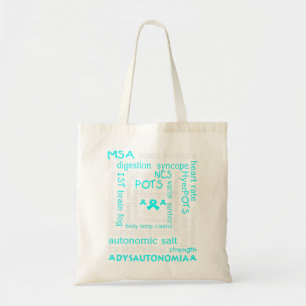 Dysautonomia Awareness T-shirt Teal Ribbon Gift18 Tote Bag