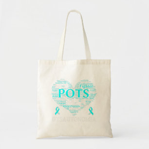 Dysautonomia Awareness Teal Ribbon T-Shirt71 Tote Bag