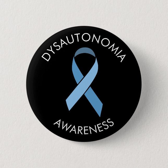 Dysautonomia Blue Awareness Ribbon Pin (Front)