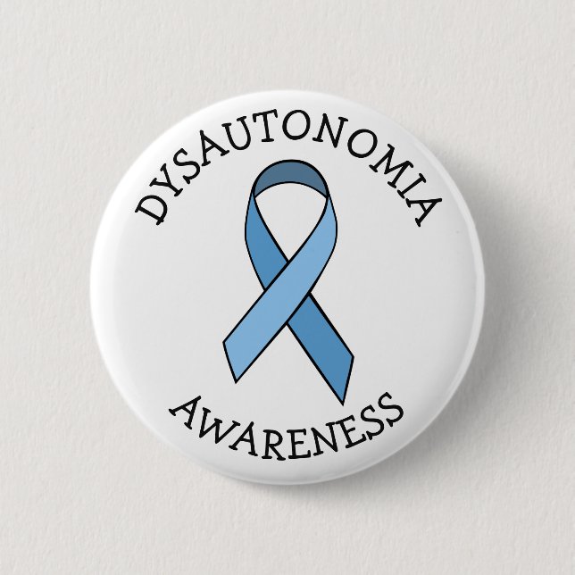 Dysautonomia Blue Awareness Ribbon Pin (Front)