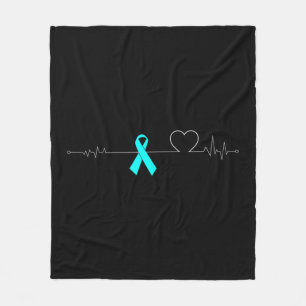 Dysautonomia Heartbeat Pulse EKG NCS Strong POTS M Fleece Blanket