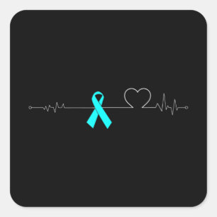 Dysautonomia Heartbeat Pulse EKG NCS Strong POTS M Square Sticker