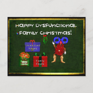 Dysfunctional Family Christmas Holiday Postcard