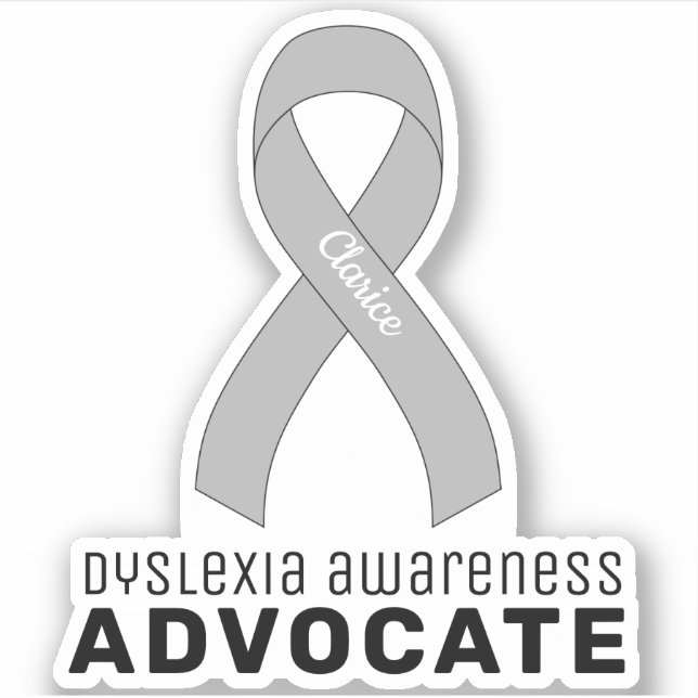 Dyslexia Awareness Advocate Vinyl Sticker (Front)