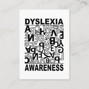 Dyslexia Awareness Dyslexia Teachers Students  Business Card