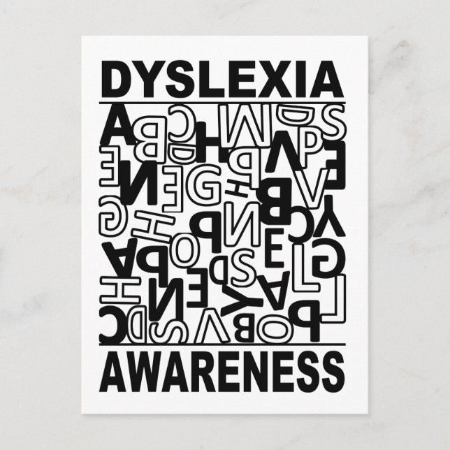 Dyslexia Awareness Dyslexia Teachers Students  Postcard (Front)