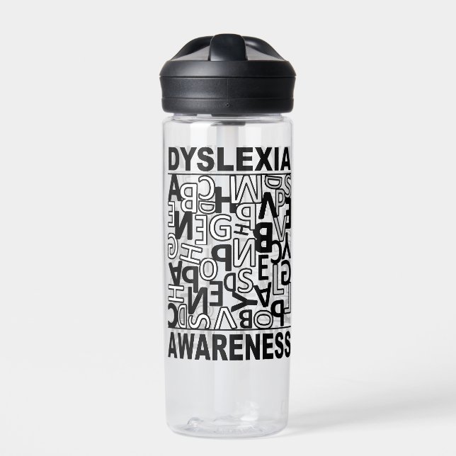 Dyslexia Awareness Dyslexia Teachers Students  Water Bottle (Front)
