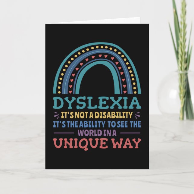 Dyslexia Awareness Dyslexic Card (Front)