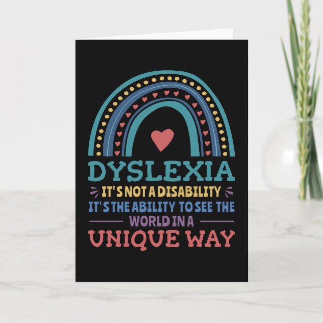 Dyslexia Awareness Dyslexic Card (Front)