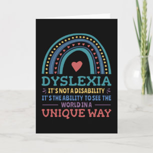Dyslexia Awareness Dyslexic Card