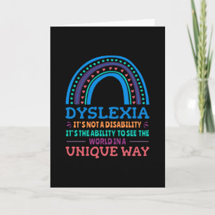 Dyslexia Awareness Dyslexic Card