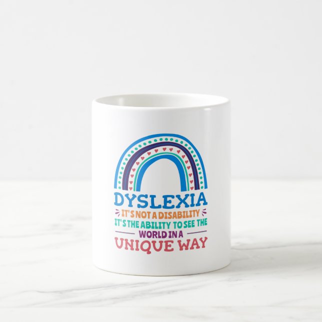 Dyslexia Awareness Dyslexic Coffee Mug (Center)