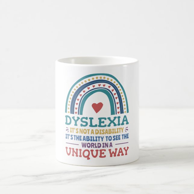 Dyslexia Awareness Dyslexic Coffee Mug (Center)