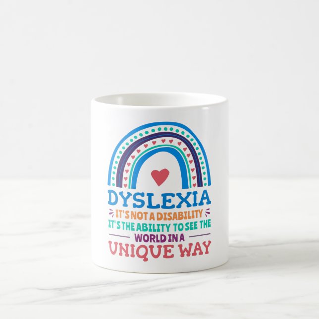 Dyslexia Awareness Dyslexic Coffee Mug (Center)