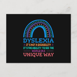 Dyslexia Awareness Dyslexic Postcard