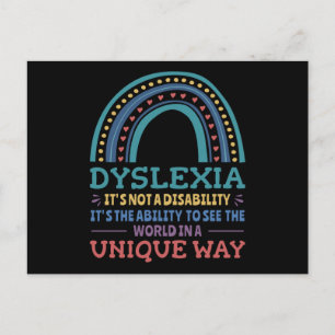 Dyslexia Awareness Dyslexic Postcard
