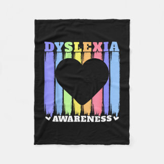 Dyslexia awareness dyslexic reading disorder fleece blanket