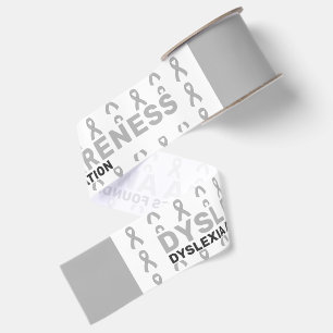 Dyslexia Awareness Pattern Ribbon Grosgrain Ribbon